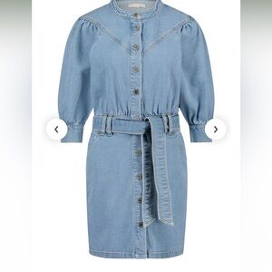 EUC - Freebird Denim Mini Dress - Light Blue size L